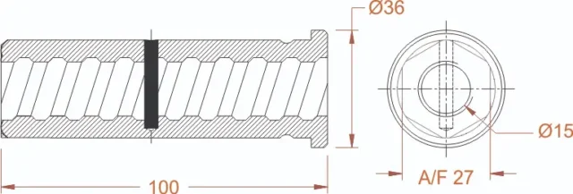 Steel Cone-Solid Core Code SC1501 SC1501-O (15mm) - Image 2