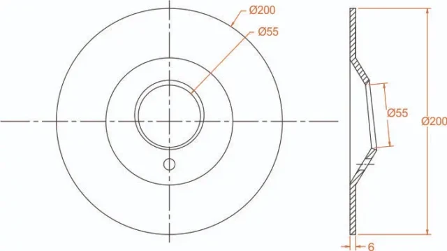 Waler Round Plate Code WF200-G SIZE: Dai 200 x 6.0 and Hall Dia 55.0 - Image 2